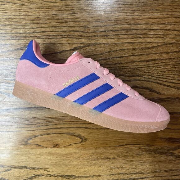 adidas Originals Gazelle Men\'s Shoes Semi Pink Blue Gum Casual Athletic Size NEW main image 4